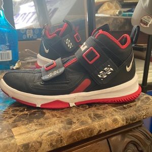 Boys Nike basketball shoes red and black